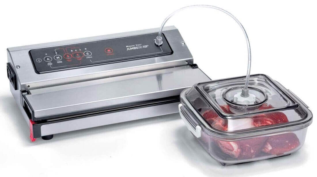 Le MINI JUMBO, machine à emballer sous vide en acier, semi